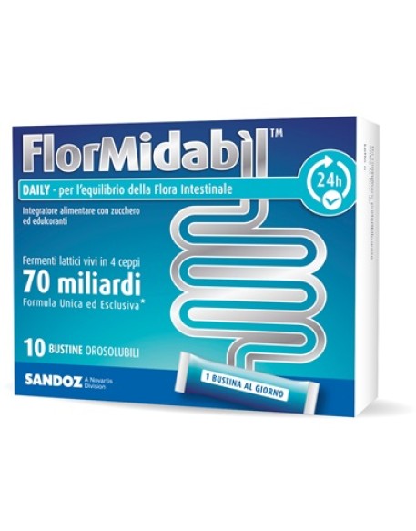 FLORMIDABIL DAILY 10 BUSTINE OROSOLUBILI 1,5 G