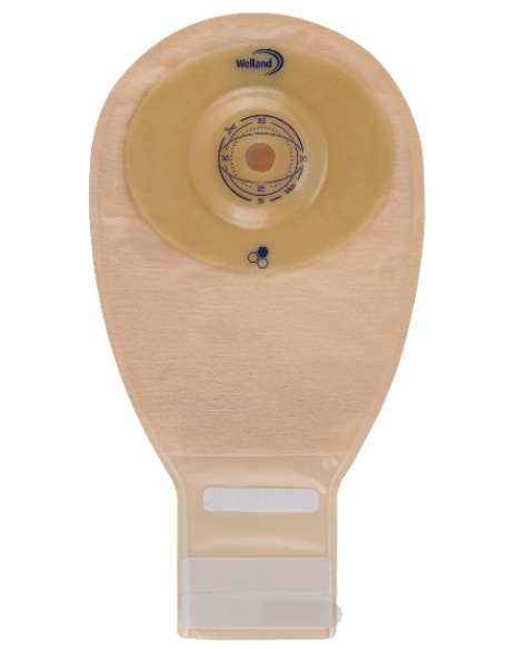 SACCA PER ILEOSTOMIA OPACA RITAGLIABILE WELLAND AURUM CONVEXILEO MIDI DIAMETRO 13-48 MM INIZIO CONVESSITA' 48 MM 10 PEZZI