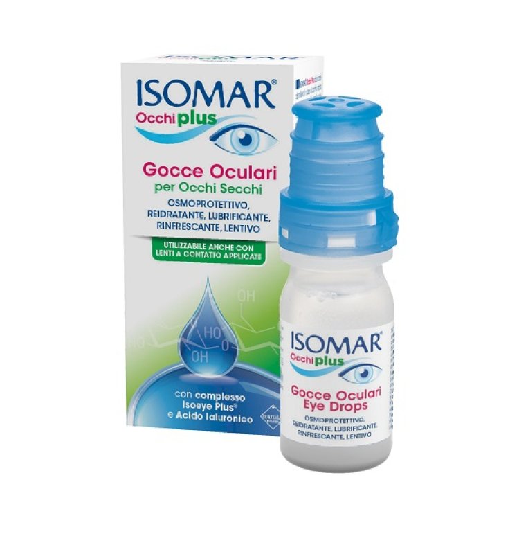 ISOMAR OCCHI PLUS GOCCE OCULARI PER OCCHI SECCHI ALL'ACIDO IALURONICO 0,25% 10 ML