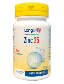 LONGLIFE ZINC 25 MG 100 COMPRESSE