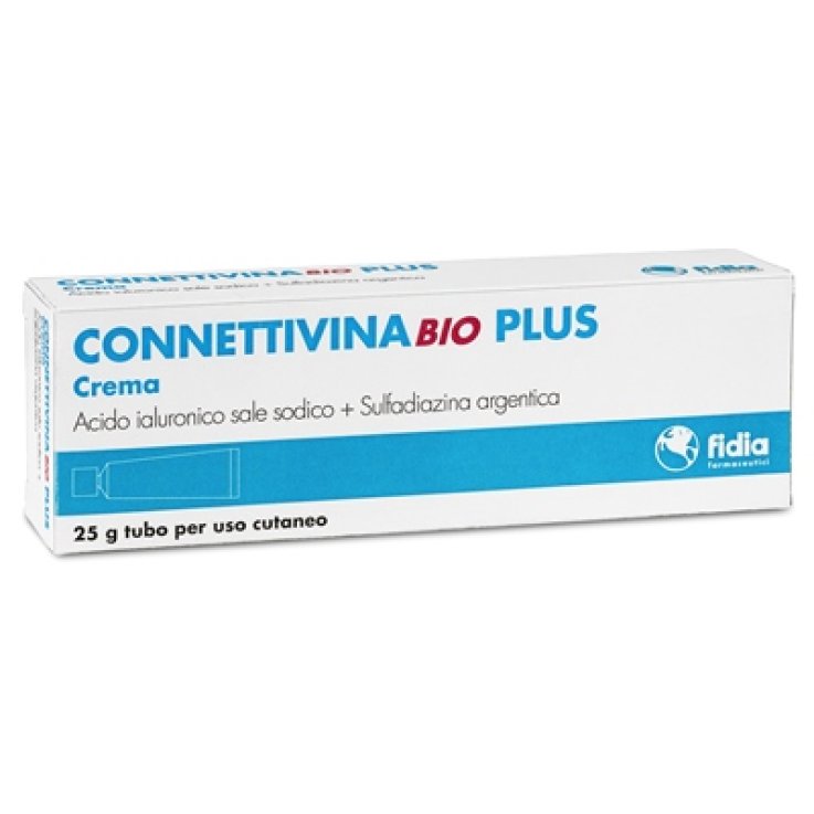 Connettivina Bio Plus Crema | Acido Ialuronico 0,05% e Sulfadiazina d’Argento 1% – 25 g Connettivina Bio Plus Crema | Acido Ialuronico 0,05% e Sulfadiazina d’Argento 1% – 25 g
