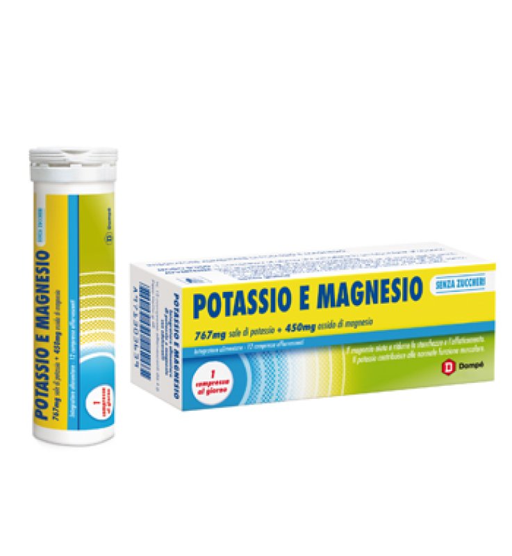 DOMPE' POTASSIO E MAGNESIO SENZA ZUCCHERO 12 COMPRESSE