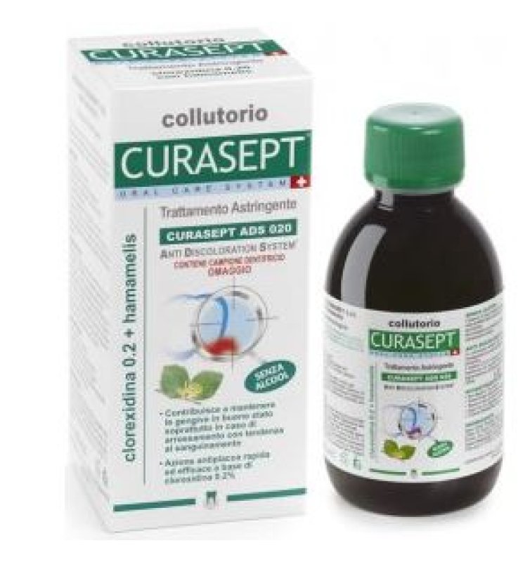 CURASEPT COLLUTORIO ASTRINGENTE 0,20 ADS 200 ML + DENTIFRICIO 6 ML CM