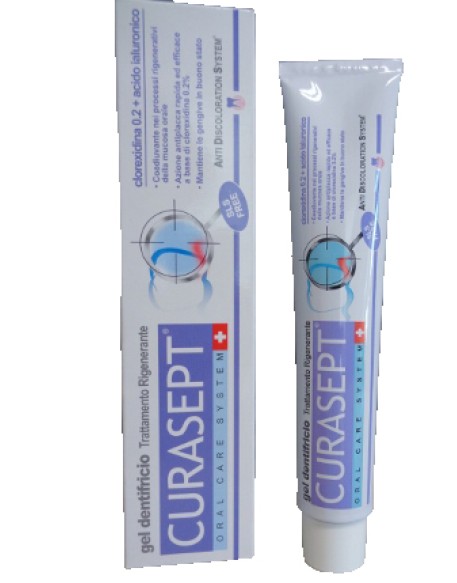 CURASEPT GEL DENTIFRICIO 0,20 CON ADS TRATTAMENTO RIGENERANTE CON ACIDO IALURONICO 75 ML