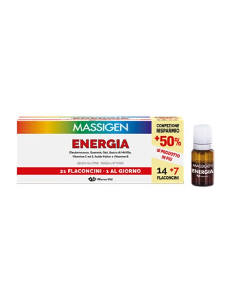 MASSIGEN ENERGIA 21 FLACONCINI DA 10 ML