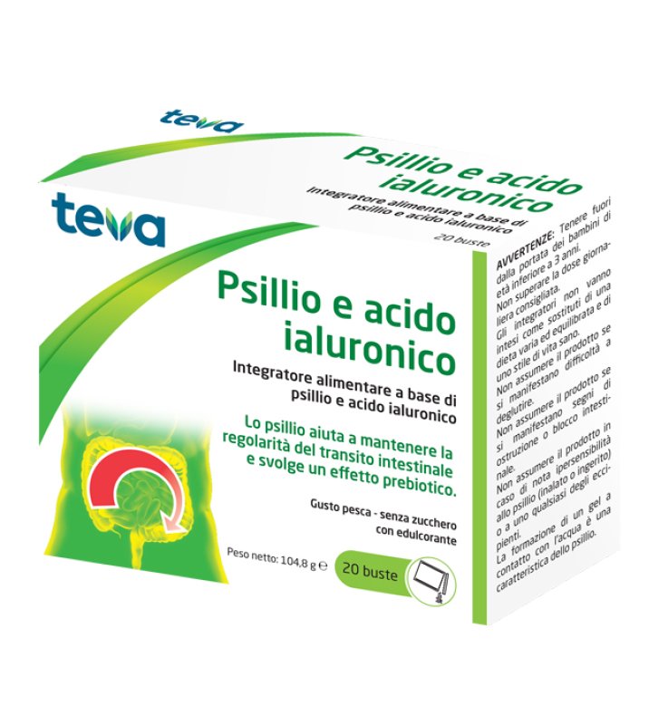 PSILLIO ACIDO IALURONICO TEVA 20 BUSTE 104,8 G