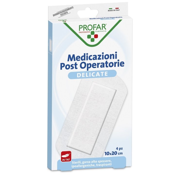 MEDICAZIONE POST OPERATORIA STERILE GARZA ANTIADERENTE 10X20CM 4 PEZZI PROFAR MEDICAZIONE POST OPERATORIA STERILE GARZA ANTIADERENTE 10X20CM 4 PEZZI PROFAR