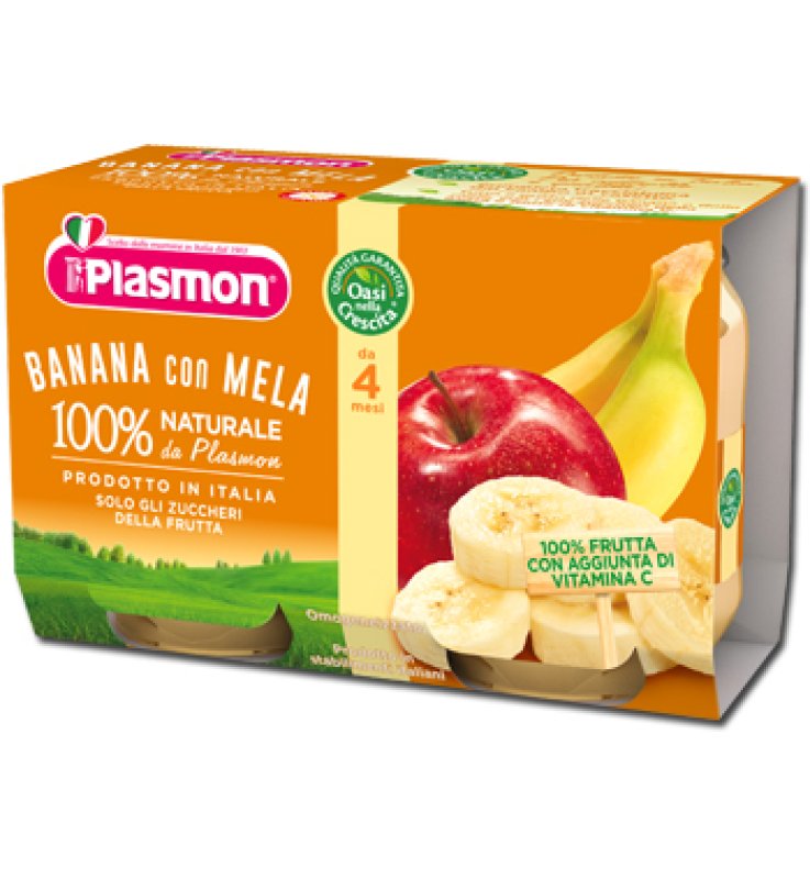 PLASMON OMOGENEIZZATO BANANA/MELA 2 X 104 G PLASMON OMOGENEIZZATO BANANA/MELA 2 X 104 G
