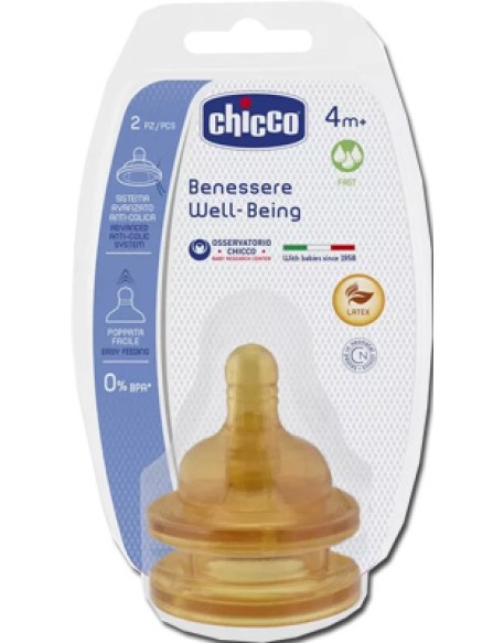 CHICCO TETTARELLA WELL BEING 4 MESI+ FAST LATTICE 2 PEZZI