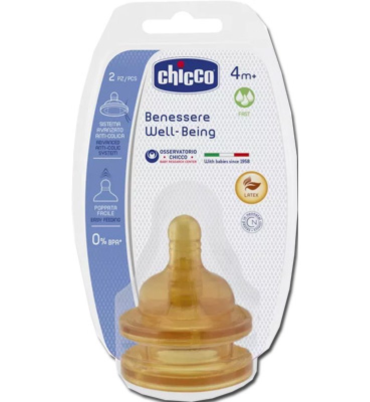 CHICCO TETTARELLA WELL BEING 4 MESI+ FAST LATTICE 2 PEZZI