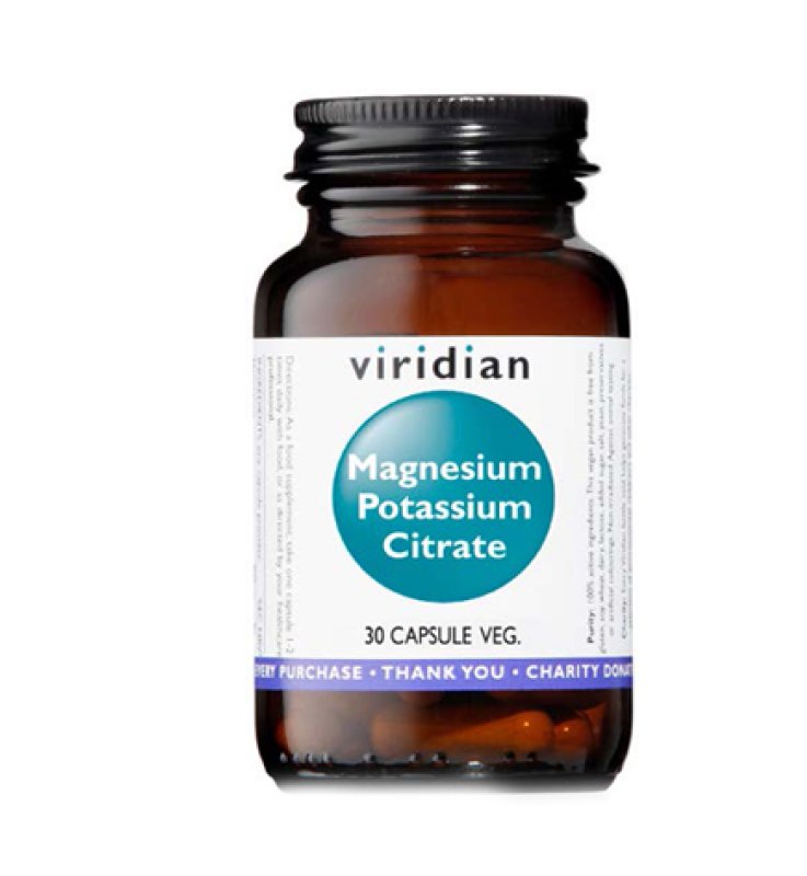 VIRIDIAN MG+K Citrate 30 Cps