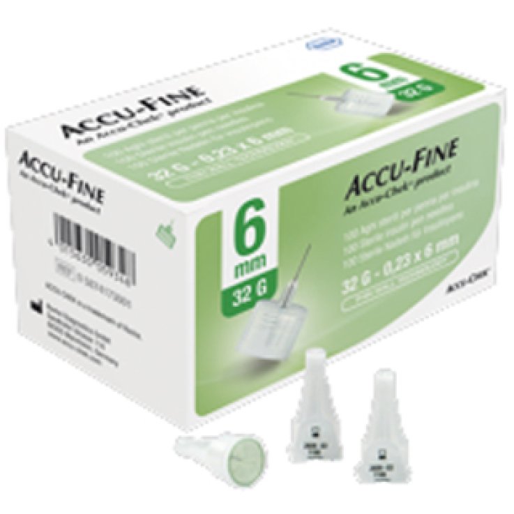 AGO PER PENNA DA INSULINA ACCU-FINE GAUGE 32 4 MM 100 PEZZI AGO PER PENNA DA INSULINA ACCU-FINE GAUGE 32 4 MM 100 PEZZI