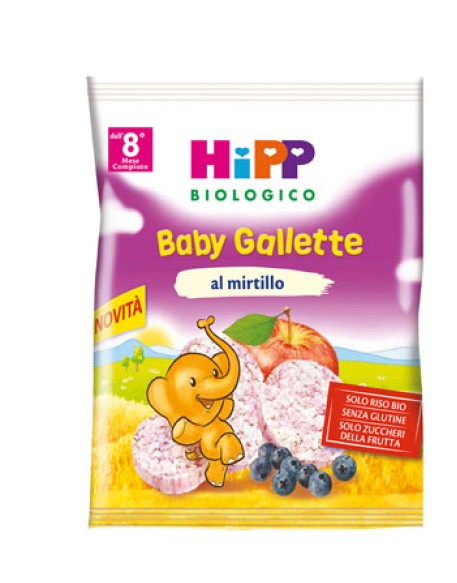 HIPP BIO HIPP BIO BABY GALLETTE DI RISO AL MIRTILLO 30 G