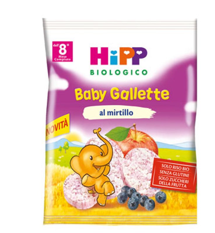 HIPP BIO HIPP BIO BABY GALLETTE DI RISO AL MIRTILLO 30 G
