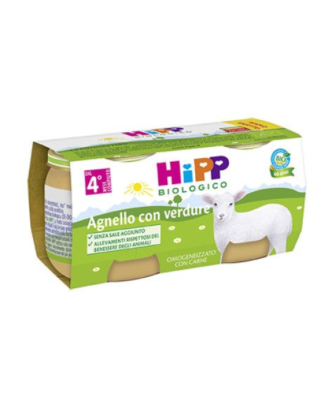 HIPP BIO OMOGENEIZZATO AGNELLO CON VERDURE 2X80 G