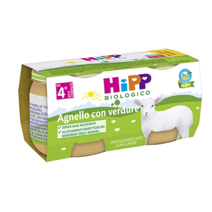 HIPP BIO OMOGENEIZZATO AGNELLO CON VERDURE 2X80 G HIPP BIO OMOGENEIZZATO AGNELLO CON VERDURE 2X80 G