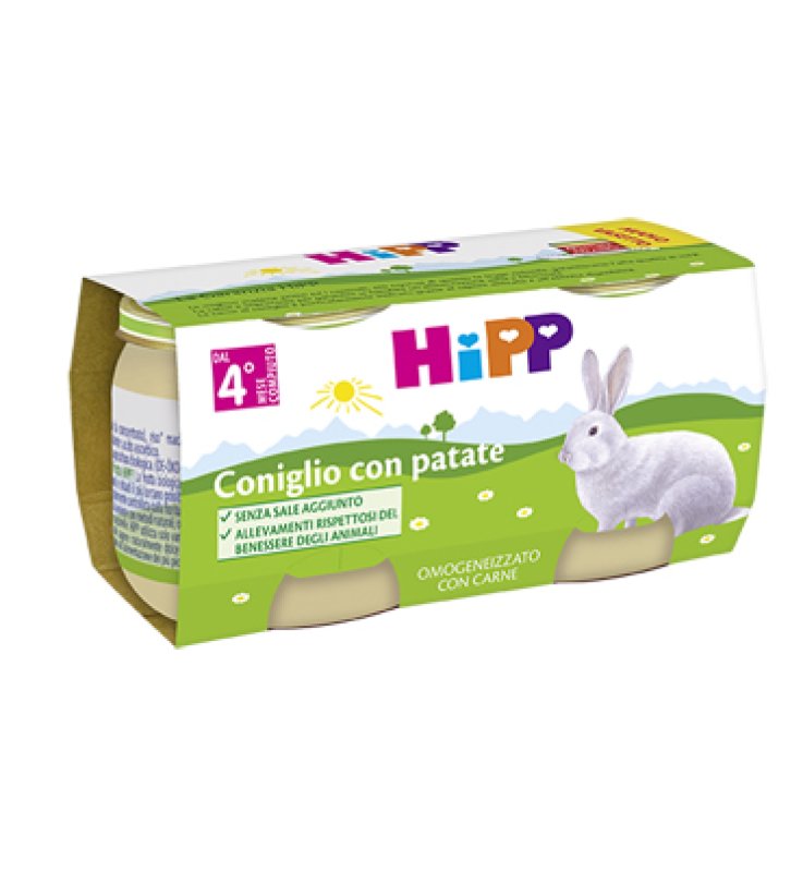 HIPP BIO OMOGENEIZZATO CONIGLIO CON PATATE 2X80 G
