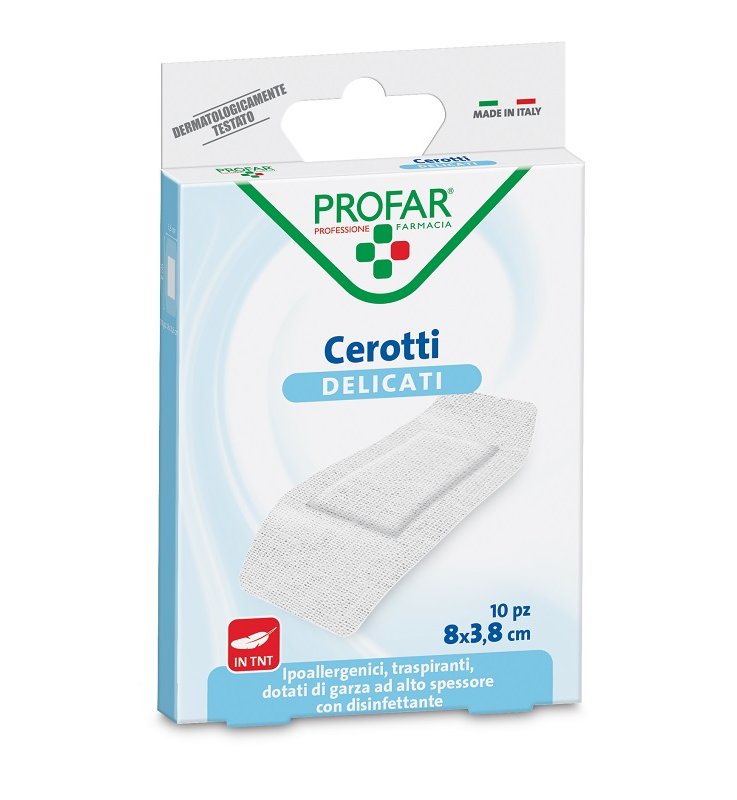 CEROTTO TESSUTO NON TESSUTO DELICATO SUPER 8X3,8 CM 10 PEZZIPROFAR CEROTTO TESSUTO NON TESSUTO DELICATO SUPER 8X3,8 CM 10 PEZZIPROFAR