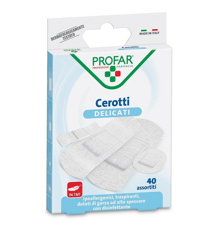 CEROTTO TESSUTO NON TESSUTO DELICATO ASSORTITI 40 PEZZI PROFAR
