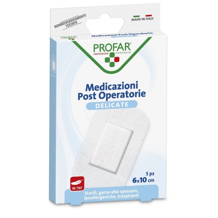 MEDICAZIONE POST OPERATORIA STERILE GARZA ANTIADERENTE 6X10CM 5 PEZZI PROFAR MEDICAZIONE POST OPERATORIA STERILE GARZA ANTIADERENTE 6X10CM 5 PEZZI PROFAR