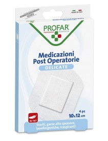 MEDICAZIONE POST OPERATORIA STERILE GARZA ANTIADERENTE 10X12CM 4 PEZZI PROFAR