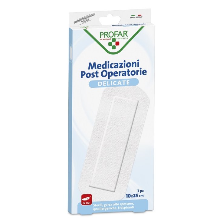 MEDICAZIONE POST OPERATORIA STERILE GARZA ANTIADERENTE 10X25CM 3 PEZZI PROFAR MEDICAZIONE POST OPERATORIA STERILE GARZA ANTIADERENTE 10X25CM 3 PEZZI PROFAR