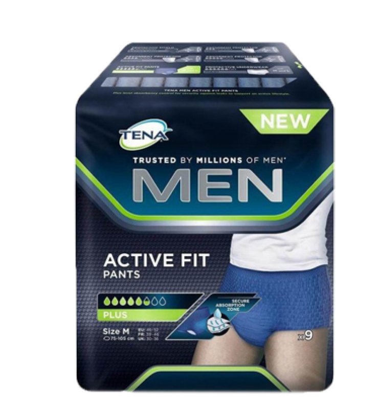 TENA MEN PANTS ACTIVE FIT M 9P TENA MEN PANTS ACTIVE FIT M 9P