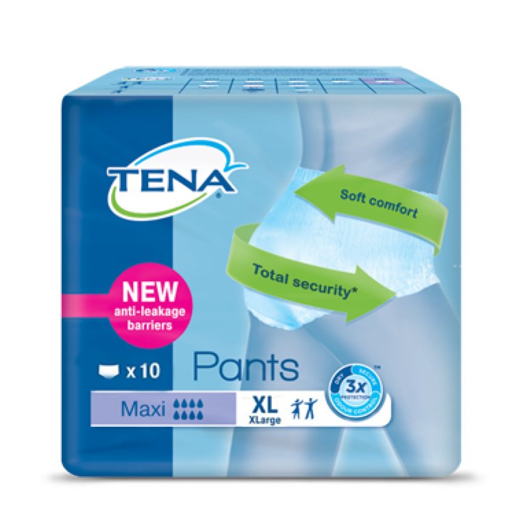 PANNOLONE PULL UP TENA PANTS MAXI TAGLIA EXTRA LARGE 10 PEZZI PANNOLONE PULL UP TENA PANTS MAXI TAGLIA EXTRA LARGE 10 PEZZI