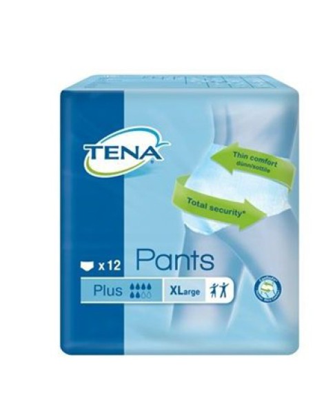 PANNOLONE PULL UP TENA PANTS PLUS TAGLIA EXTRA LARGE 12 PEZZI