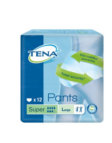 PANNOLONE PULL UP TENA PANTS SUPER TAGLIA LARGE 12 PEZZI