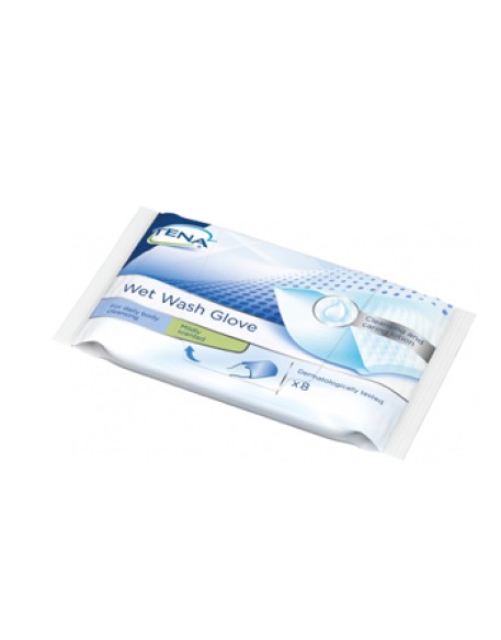 TENA WET WASH GLOVE 8PZ 1116