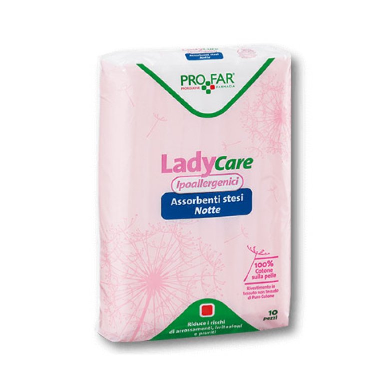 LADYCARE ASSORBENTI IPOALLERGENICI NOTTE 10 PEZZI PROFAR LADYCARE ASSORBENTI IPOALLERGENICI NOTTE 10 PEZZI PROFAR