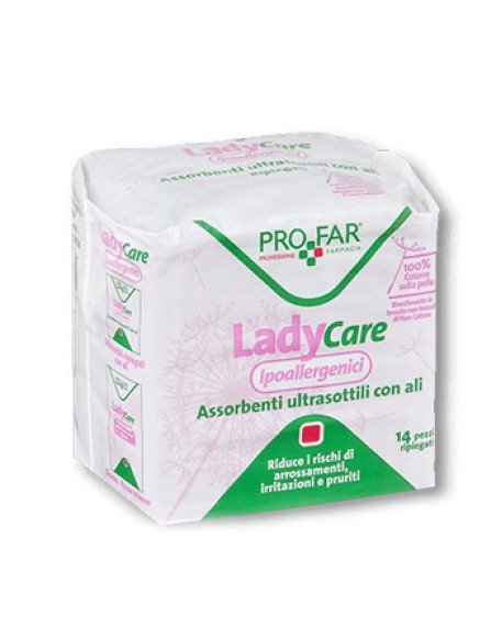 LADYCARE ASSORBENTI IPOALLERGENICI ULTRASOTTILI ALI 14 PEZZIPROFAR