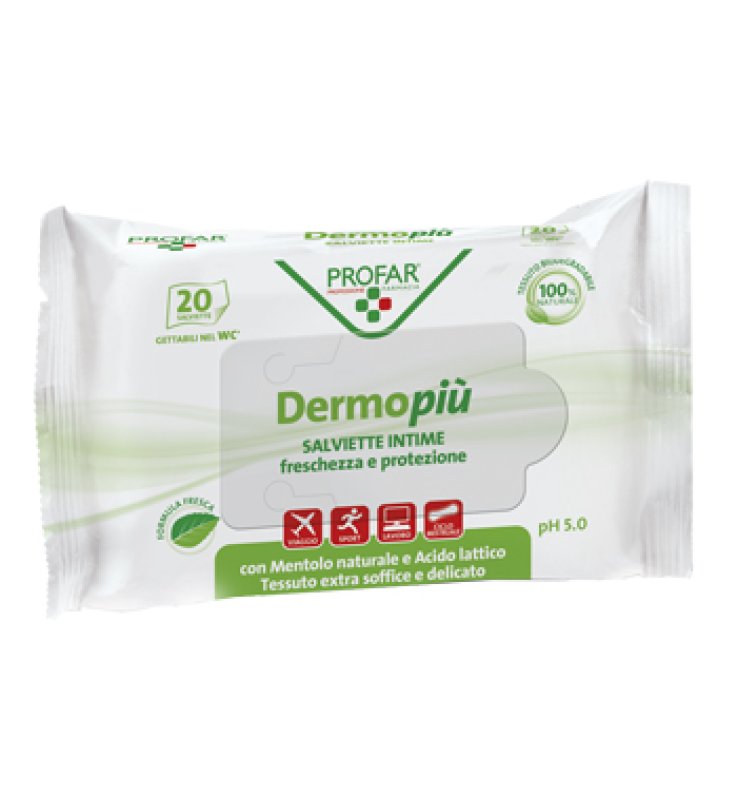 DERMO PIU' SALVIETTE INTIME 20 PEZZI PROFAR