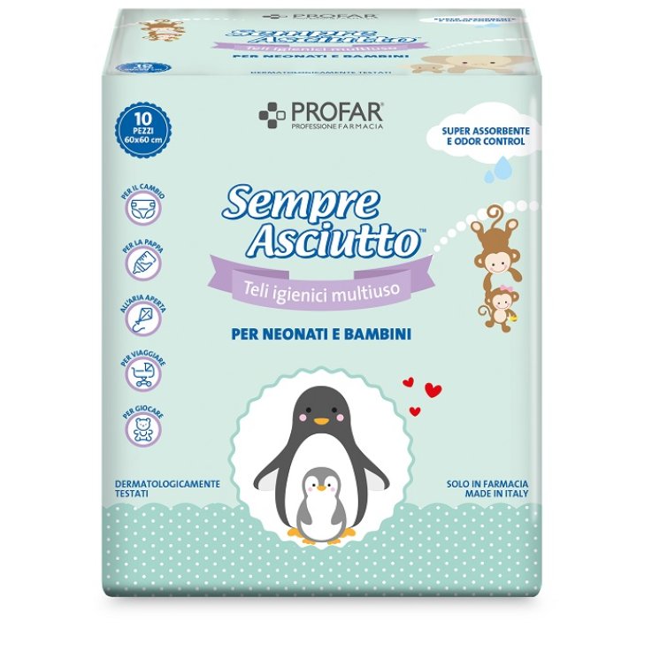 SEMPRE ASCIUTTO TELI IGIENICI MULTIUSO 10 PEZZI PROFAR SEMPRE ASCIUTTO TELI IGIENICI MULTIUSO 10 PEZZI PROFAR