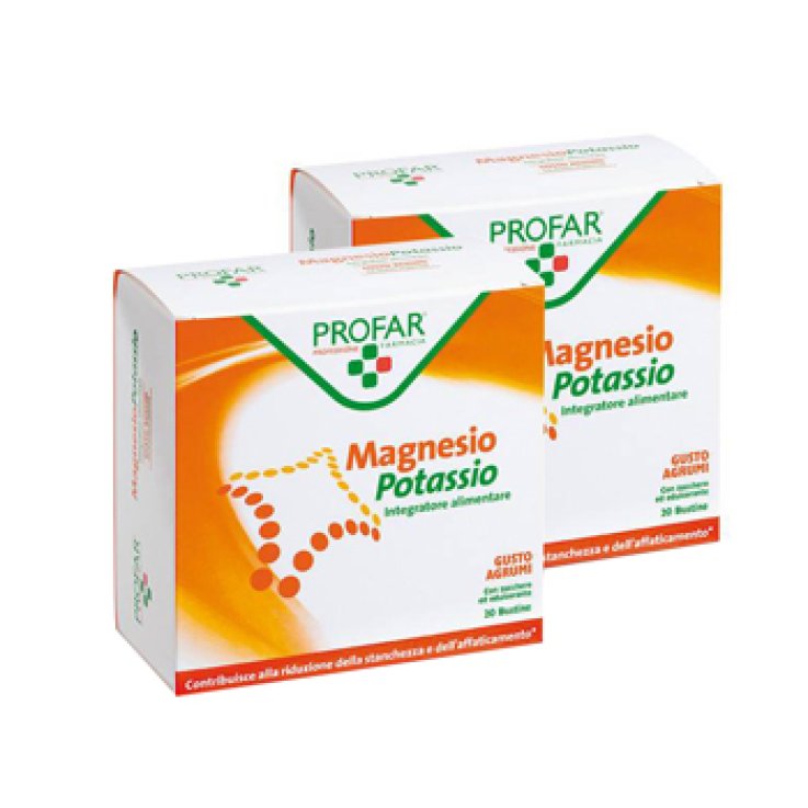 MAGNESIO POTASSIO BIPACCO 40 BUSTE PROFAR MAGNESIO POTASSIO BIPACCO 40 BUSTE PROFAR