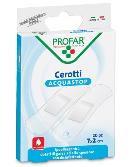 CEROTTO ACQUASTOP MEDI 7X2 CM PROFA 20 PEZZI