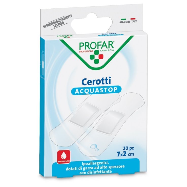 CEROTTO ACQUASTOP MEDI 7X2 CM PROFA 20 PEZZI CEROTTO ACQUASTOP MEDI 7X2 CM PROFA 20 PEZZI