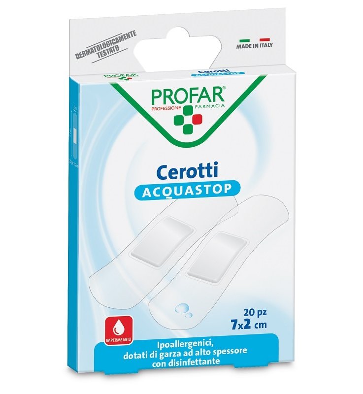 CEROTTO ACQUASTOP MEDI 7X2 CM PROFA 20 PEZZI