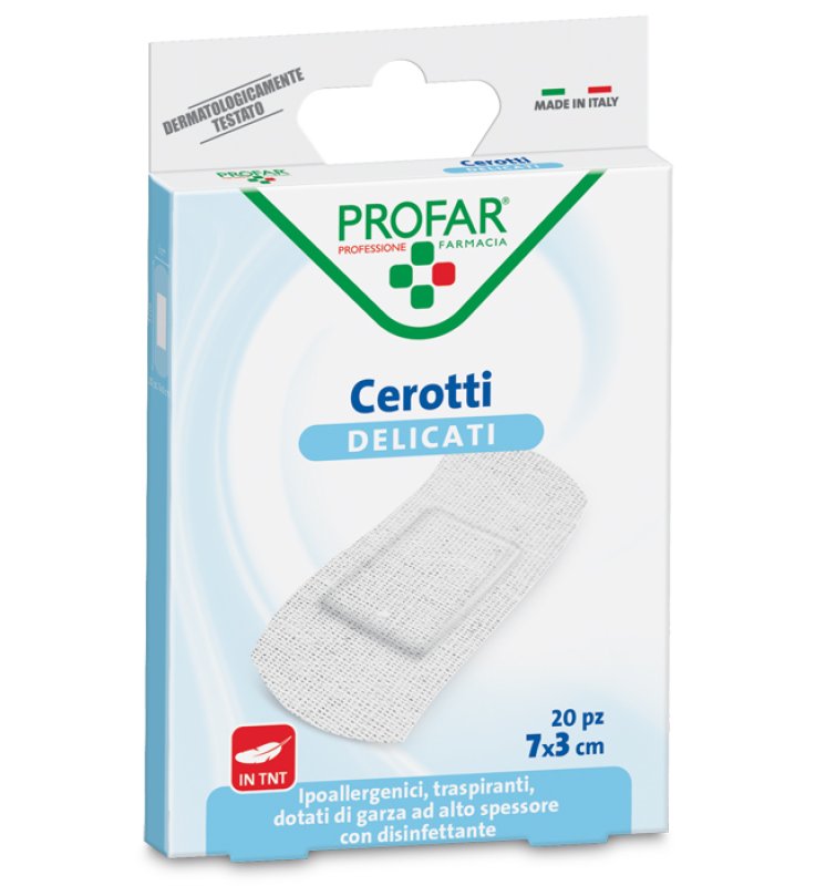 CEROTTO TESSUTO NON TESSUTO DELICATO GRANDI 7X3 CM 20 PEZZIPROFAR CEROTTO TESSUTO NON TESSUTO DELICATO GRANDI 7X3 CM 20 PEZZIPROFAR
