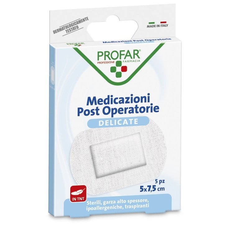 MEDICAZIONE POST OPERATORIA STERILE GARZA ANTIADERENTE 5X7,5CM 5 PEZZI PROFAR MEDICAZIONE POST OPERATORIA STERILE GARZA ANTIADERENTE 5X7,5CM 5 PEZZI PROFAR