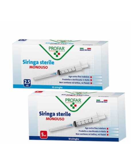 SIRINGA MONOUSO 2,5ML PROFAR