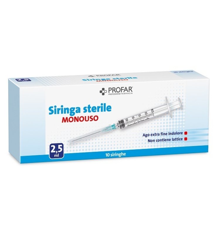 SIRINGA MONOUSO 2,5ML PROFAR