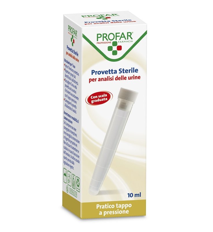 PROVETTA STERILE PER ANALISI DELLE URINE 10 ML PROFAR
