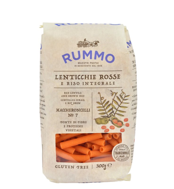 RUMMO MACCHERONCELLI N 7 LENTICCHIE ROSSE E RISO INTEGRALE 300 G