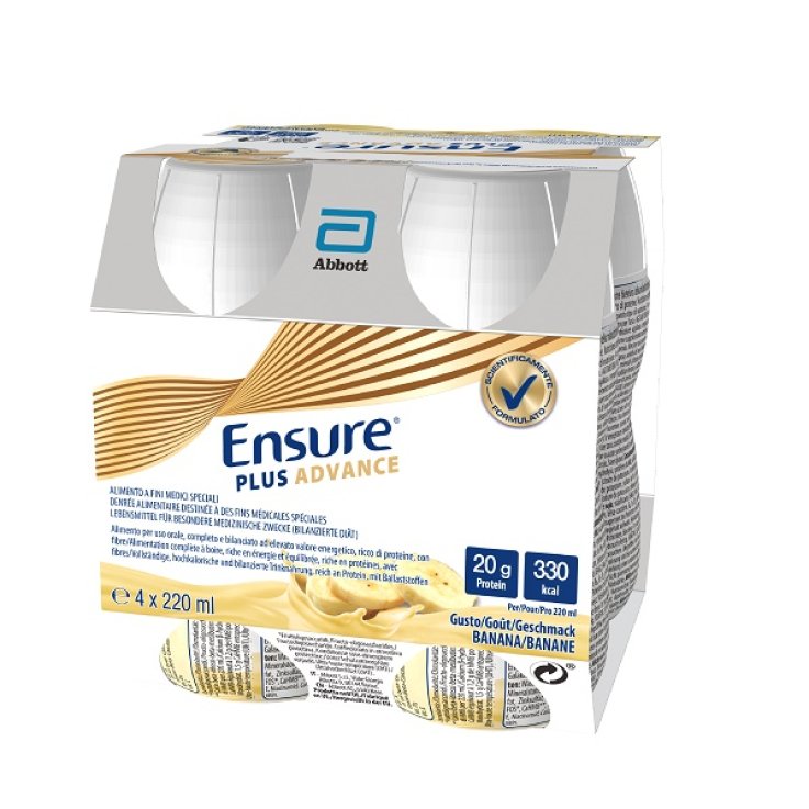 ENSURE PLUS ADVANCE BANANA 4 BOTTIGLIE DA 220 ML ENSURE PLUS ADVANCE BANANA 4 BOTTIGLIE DA 220 ML