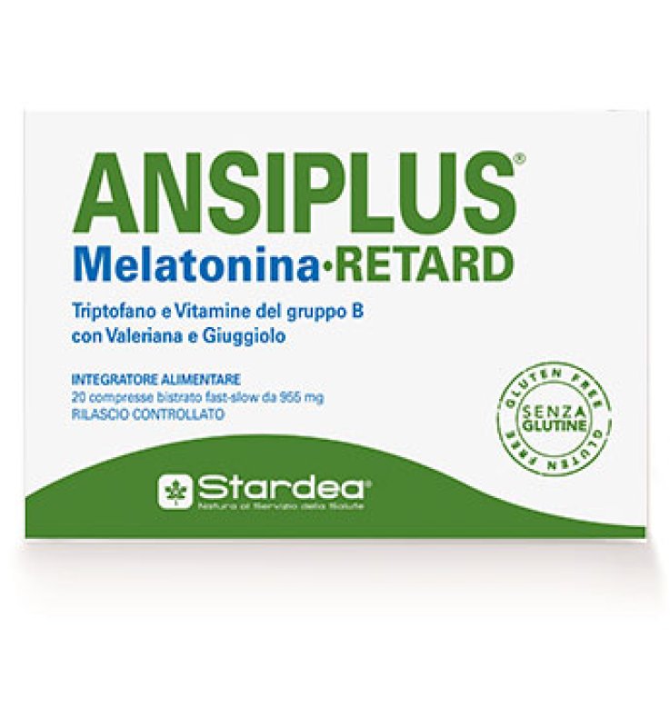 ANSIPLUS RETARD MELATONINA 20 COMPRESSE BISTRATO FAST SLOW 955 MG