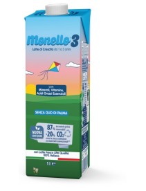 MONELLO 3 FORMULA PER LA CRESCITA A BASE DI LATTE PER BAMBINI DA 1 A 3 ANNI LIQUIDO 1 LITRO