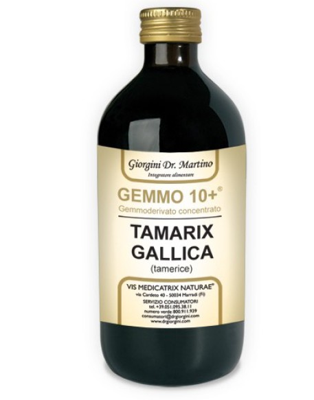 GEMMO 10+ GEMMODERIVATO CONCENTRATO LIQUIDO ANALCOLICO TAMARIX GALLICA TAMERICE 500 ML