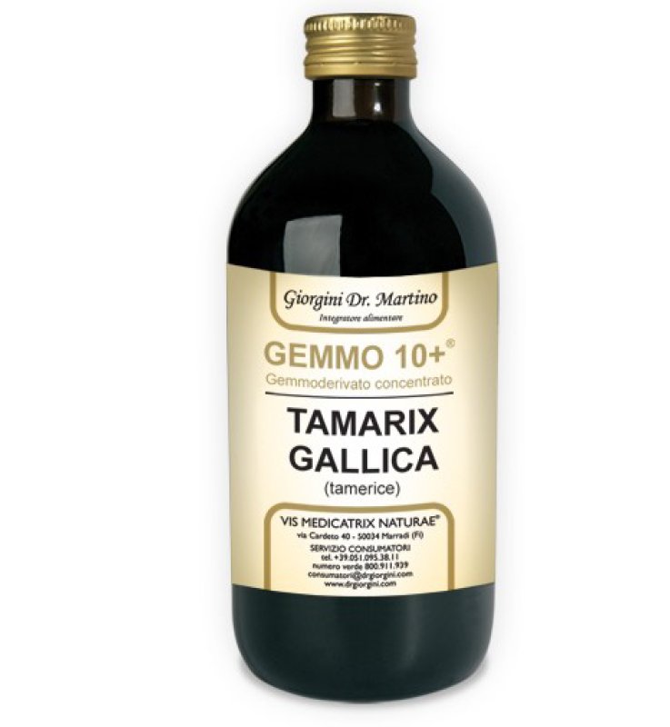 GEMMO 10+ GEMMODERIVATO CONCENTRATO LIQUIDO ANALCOLICO TAMARIX GALLICA TAMERICE 500 ML GEMMO 10+ GEMMODERIVATO CONCENTRATO LIQUIDO ANALCOLICO TAMARIX GALLICA TAMERICE 500 ML